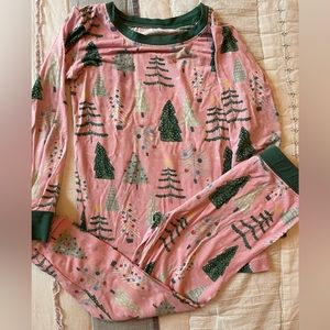 Girls Little Sleepies Twinkling Trees Pink Size 2T